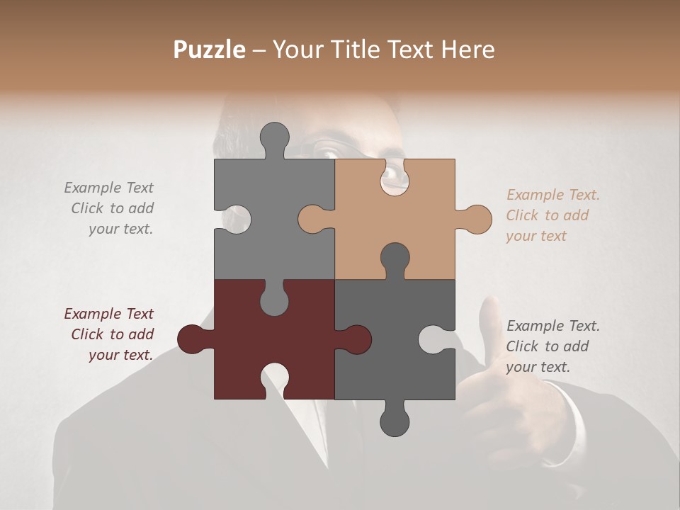 Businessman Liar Glasses PowerPoint Template