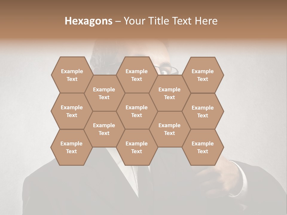 Businessman Liar Glasses PowerPoint Template