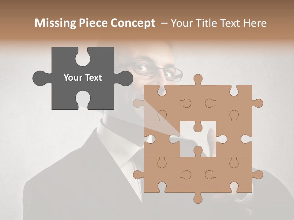 Businessman Liar Glasses PowerPoint Template