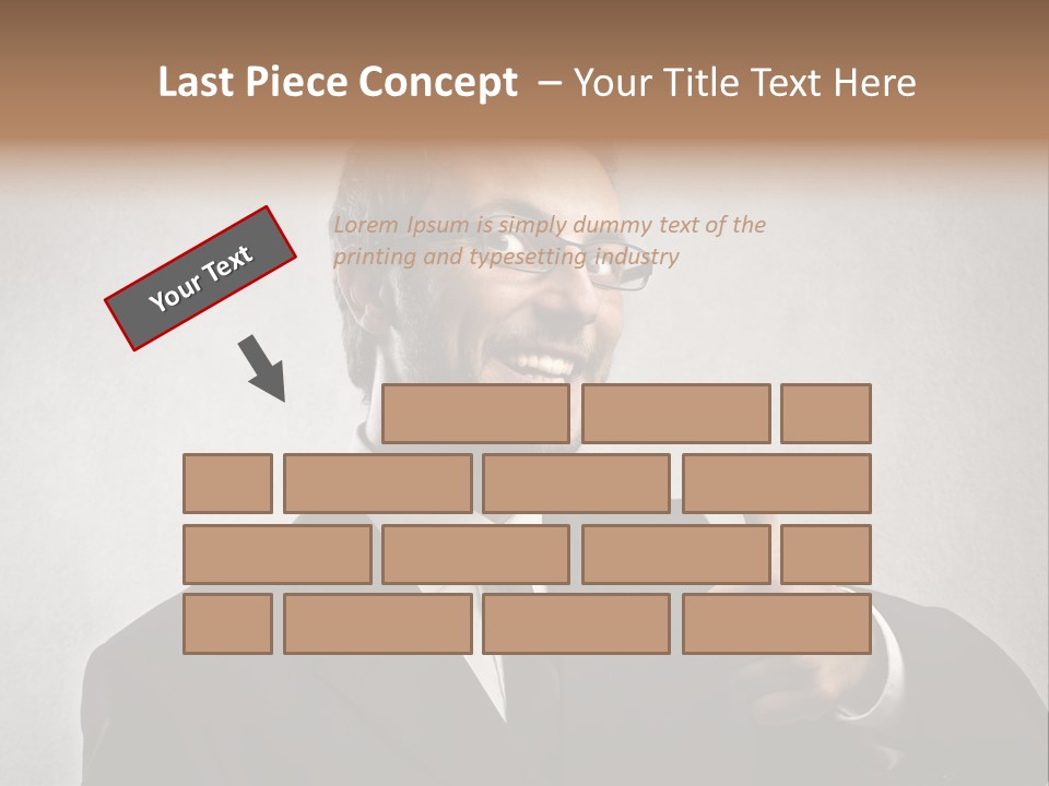 Businessman Liar Glasses PowerPoint Template