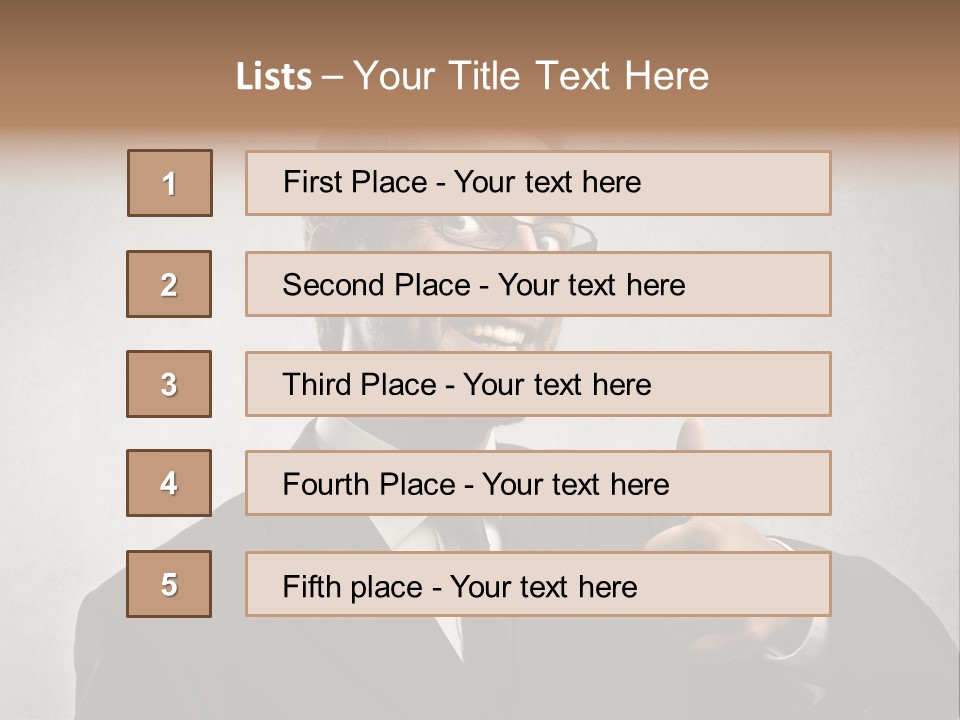 Businessman Liar Glasses PowerPoint Template