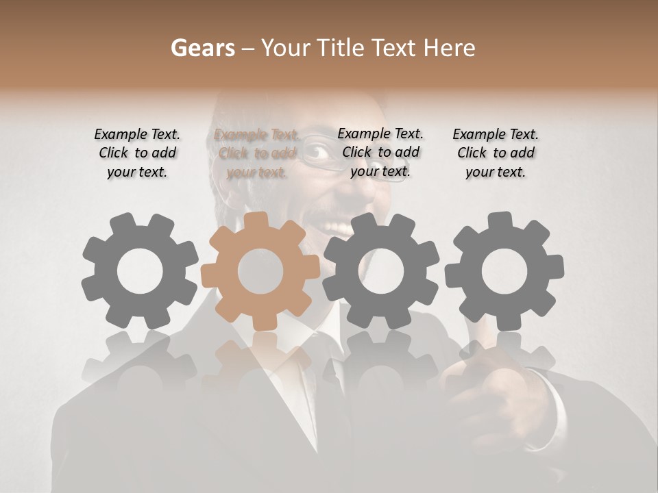 Businessman Liar Glasses PowerPoint Template