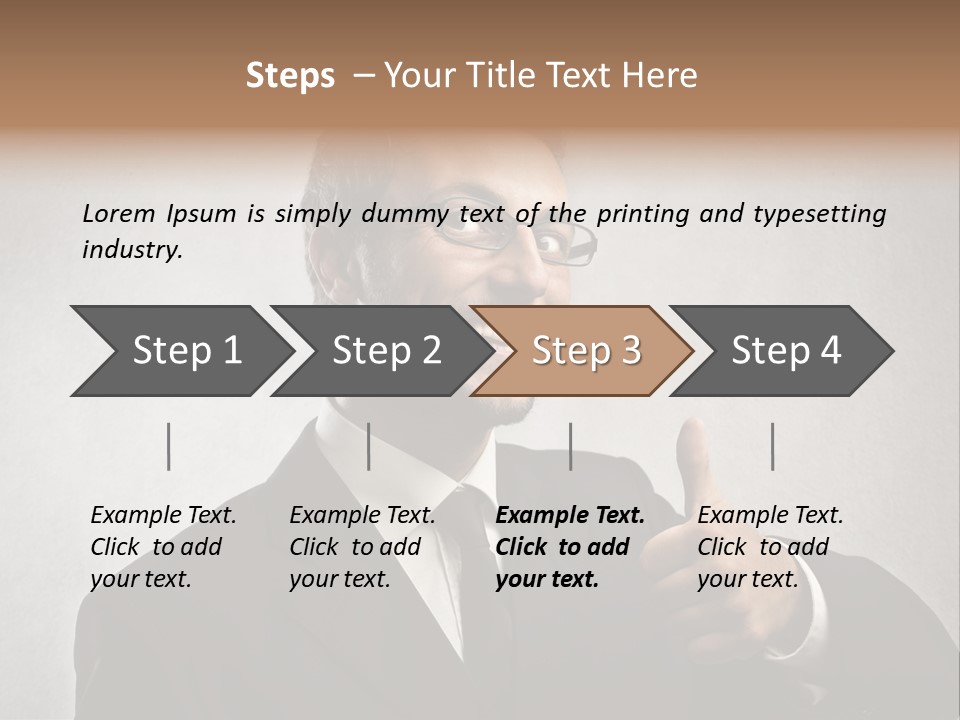 Businessman Liar Glasses PowerPoint Template