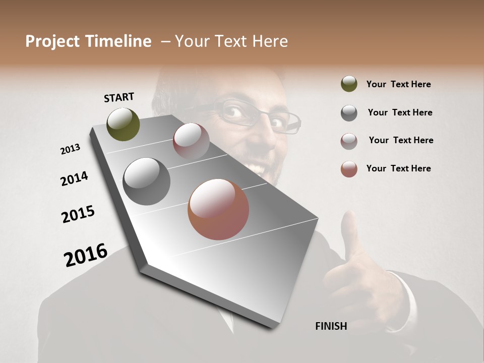 Businessman Liar Glasses PowerPoint Template
