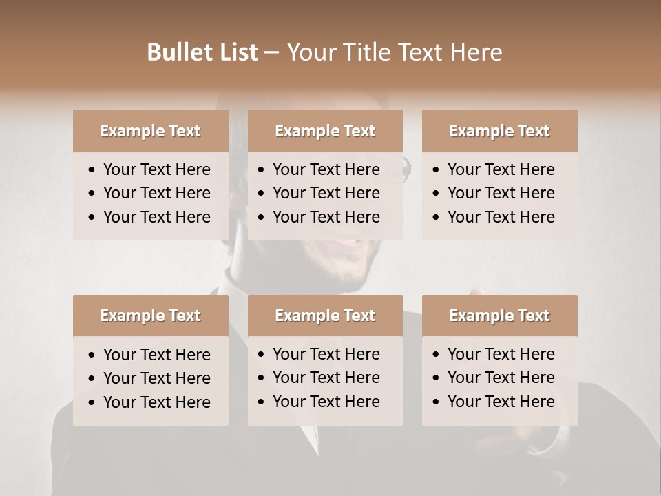 Businessman Liar Glasses PowerPoint Template