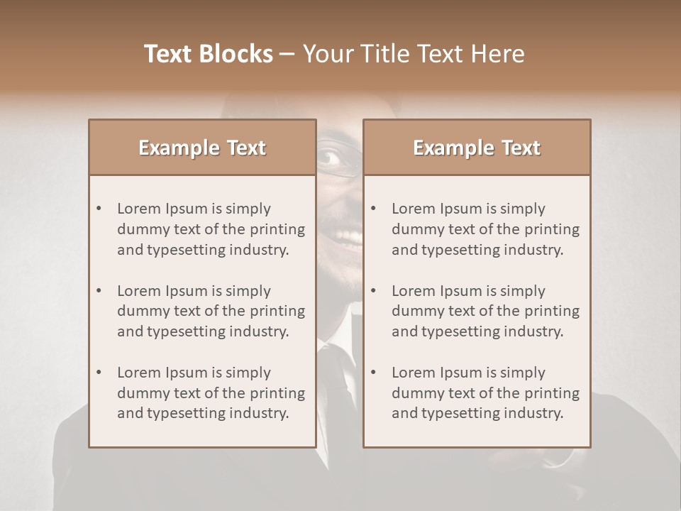 Businessman Liar Glasses PowerPoint Template