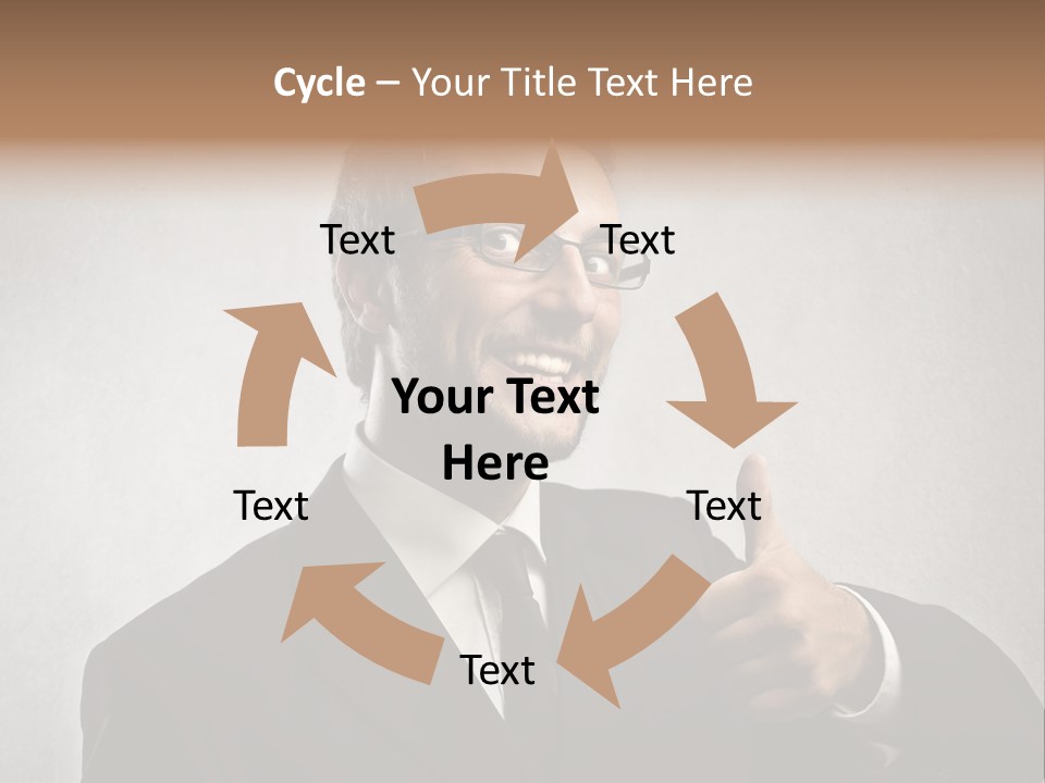 Businessman Liar Glasses PowerPoint Template