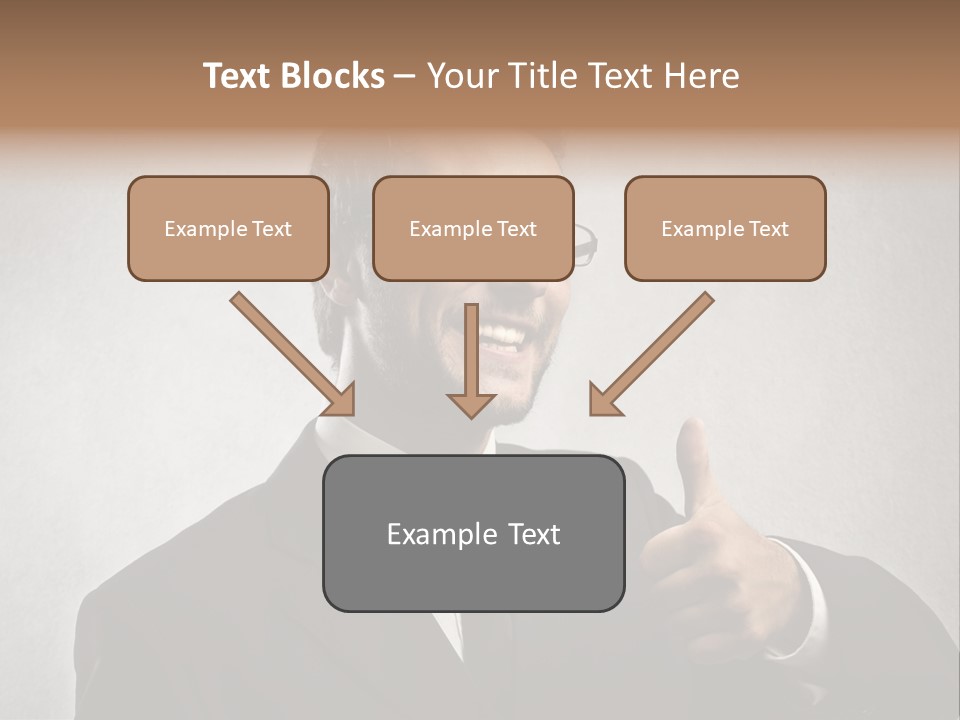 Businessman Liar Glasses PowerPoint Template