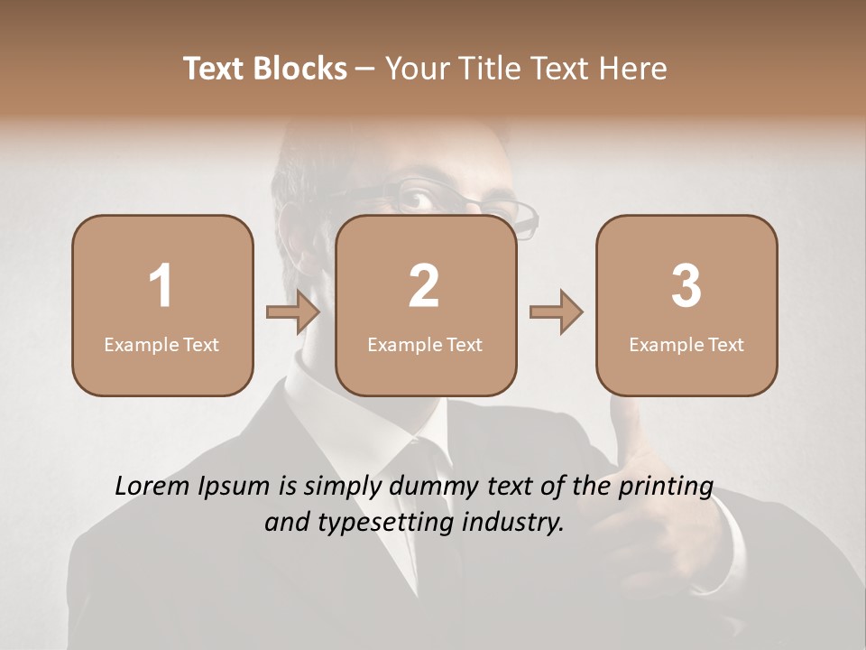 Businessman Liar Glasses PowerPoint Template