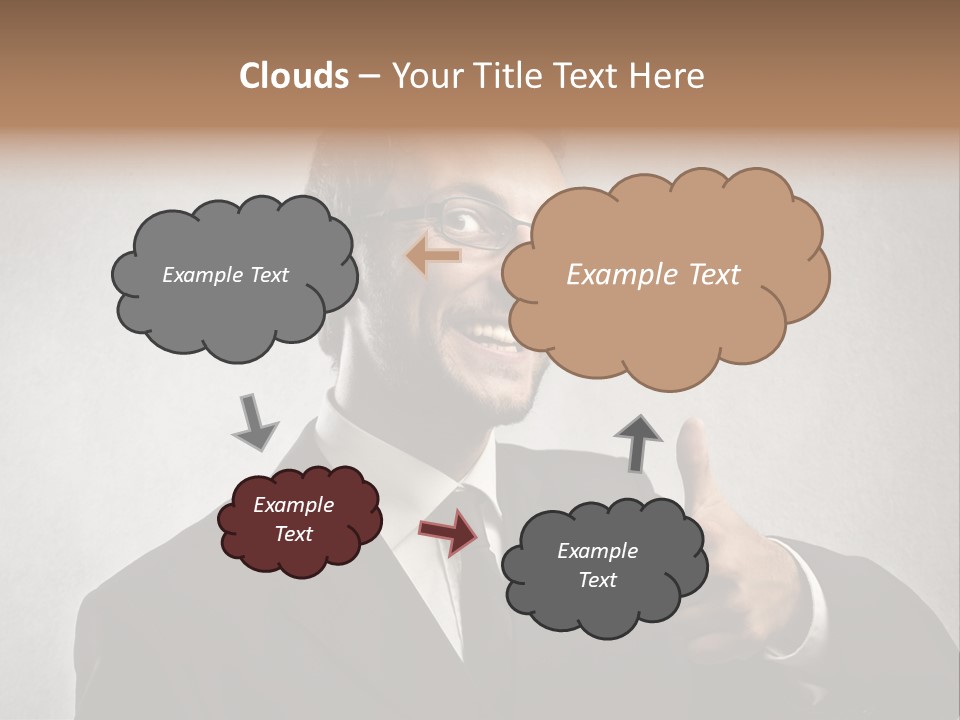Businessman Liar Glasses PowerPoint Template