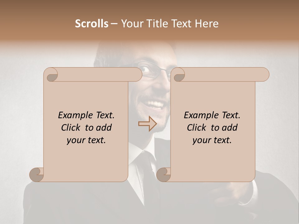 Businessman Liar Glasses PowerPoint Template