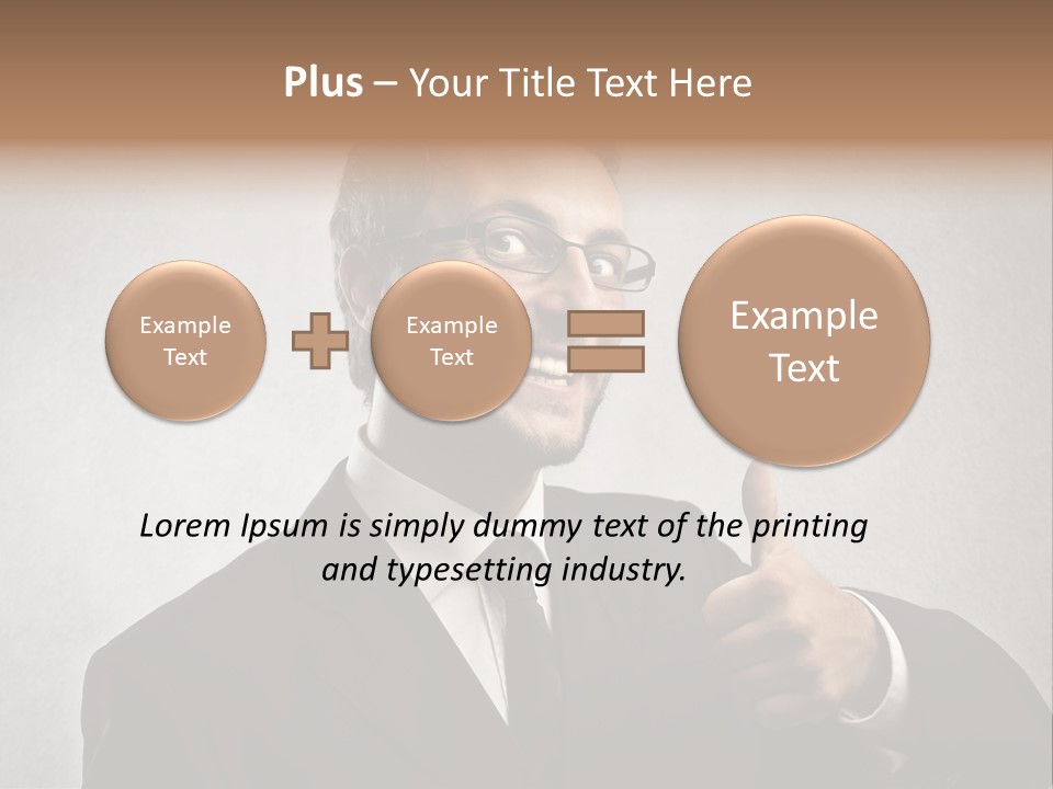 Businessman Liar Glasses PowerPoint Template