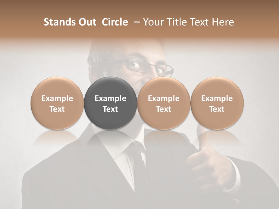 Businessman Liar Glasses PowerPoint Template