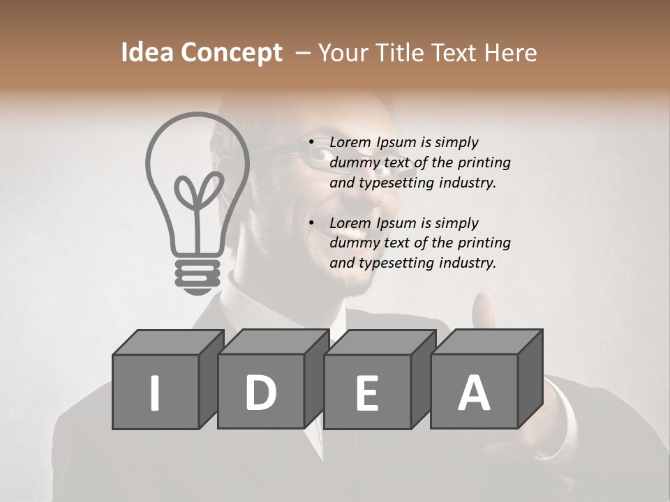 Businessman Liar Glasses PowerPoint Template