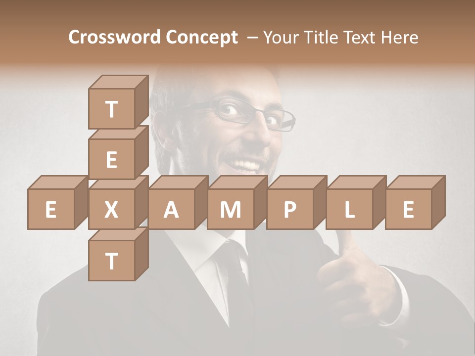 Businessman Liar Glasses PowerPoint Template