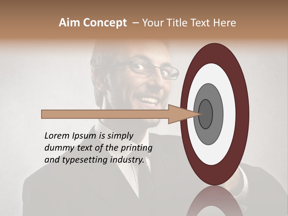 Businessman Liar Glasses PowerPoint Template