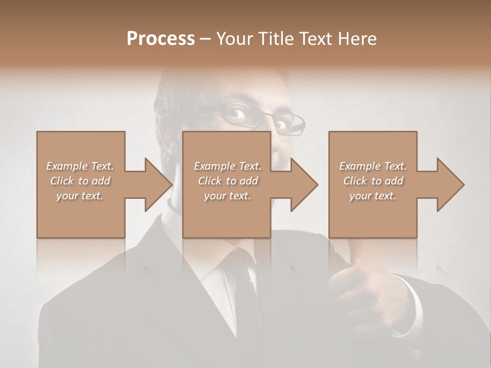 Businessman Liar Glasses PowerPoint Template