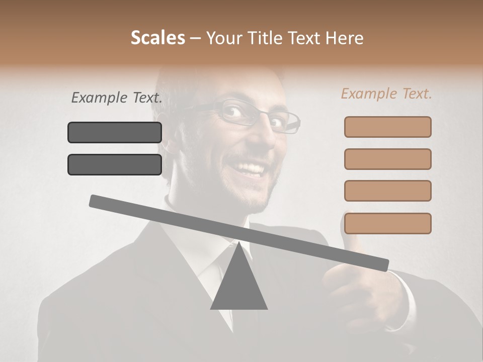 Businessman Liar Glasses PowerPoint Template
