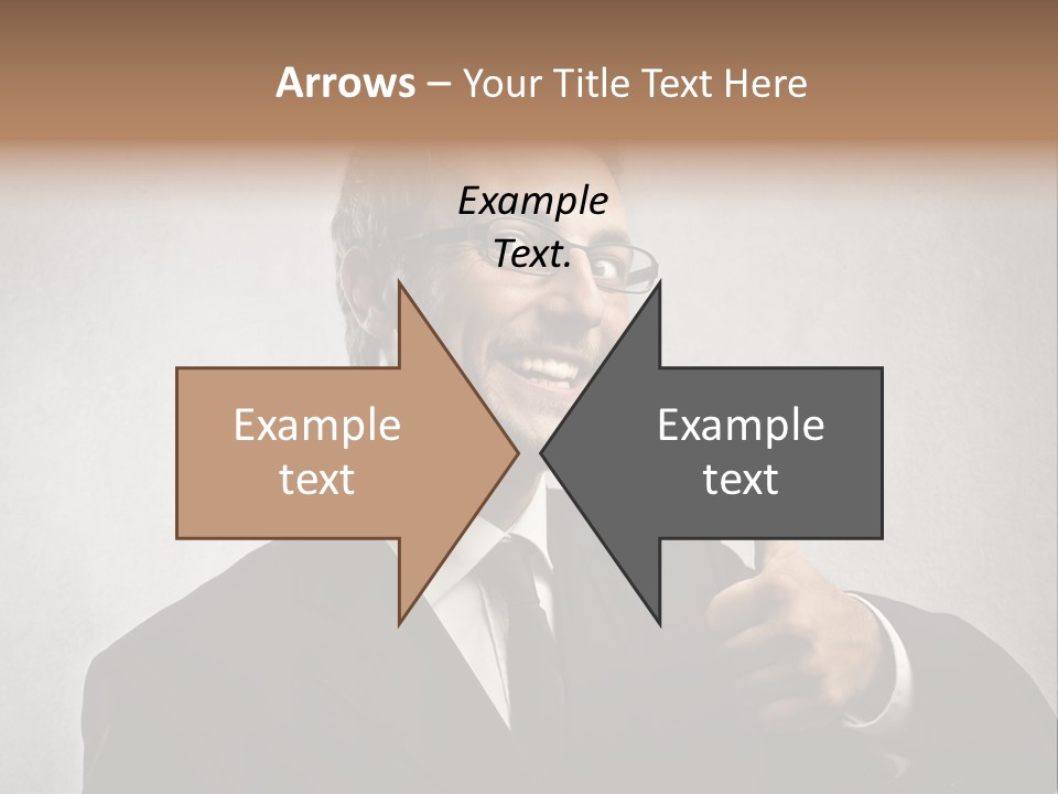 Businessman Liar Glasses PowerPoint Template