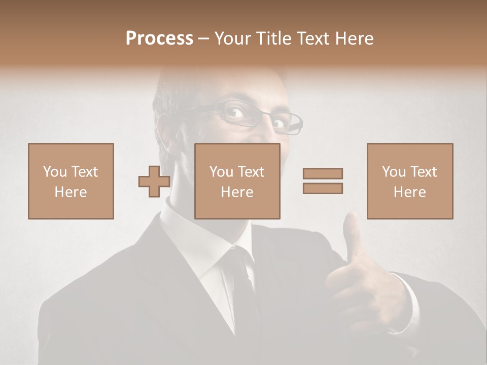 Businessman Liar Glasses PowerPoint Template