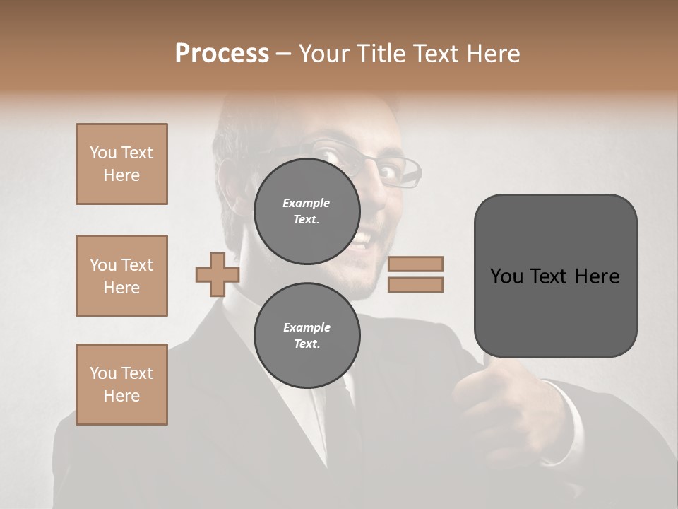 Businessman Liar Glasses PowerPoint Template