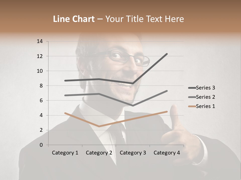 Businessman Liar Glasses PowerPoint Template