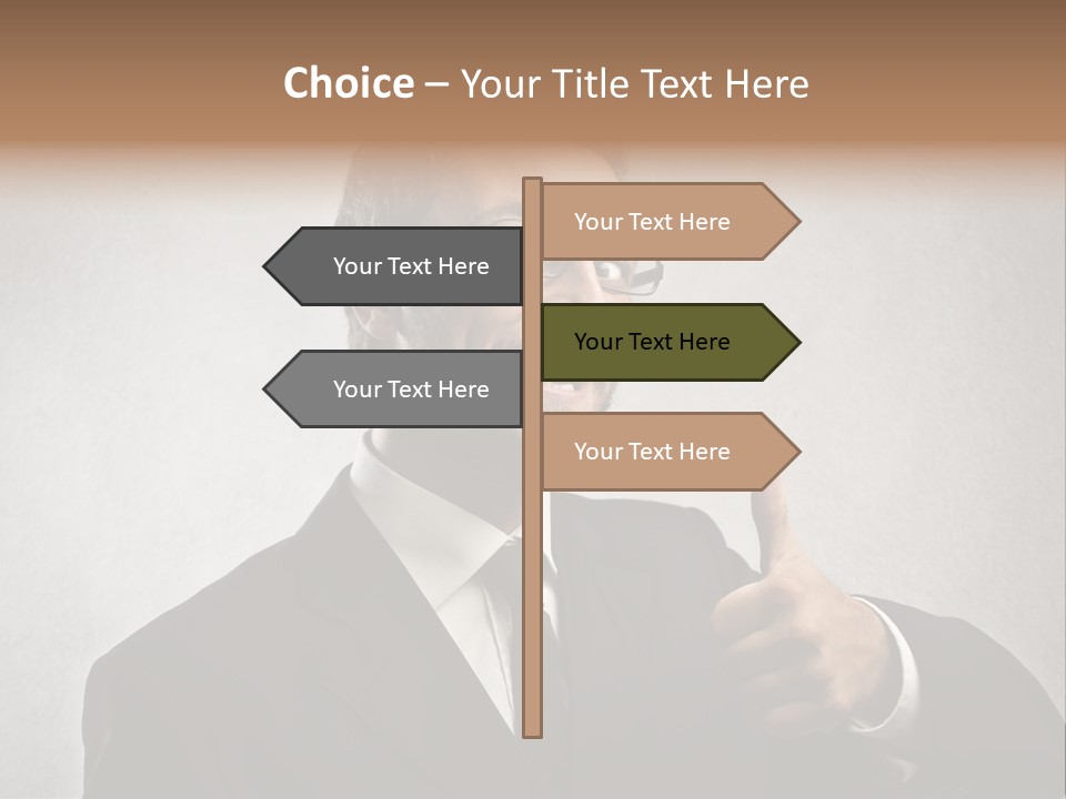 Businessman Liar Glasses PowerPoint Template