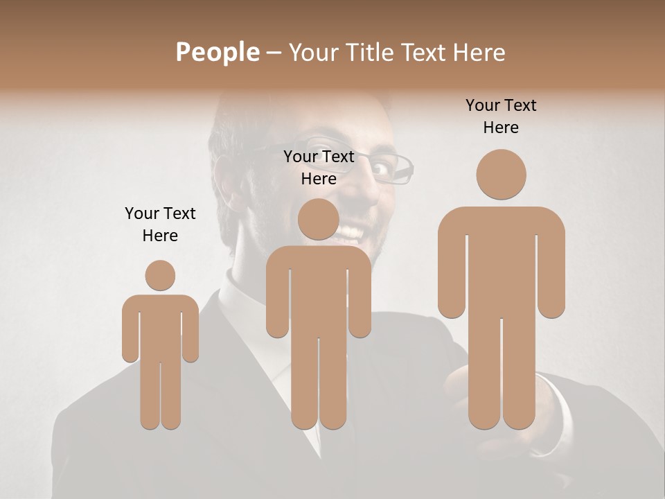 Businessman Liar Glasses PowerPoint Template