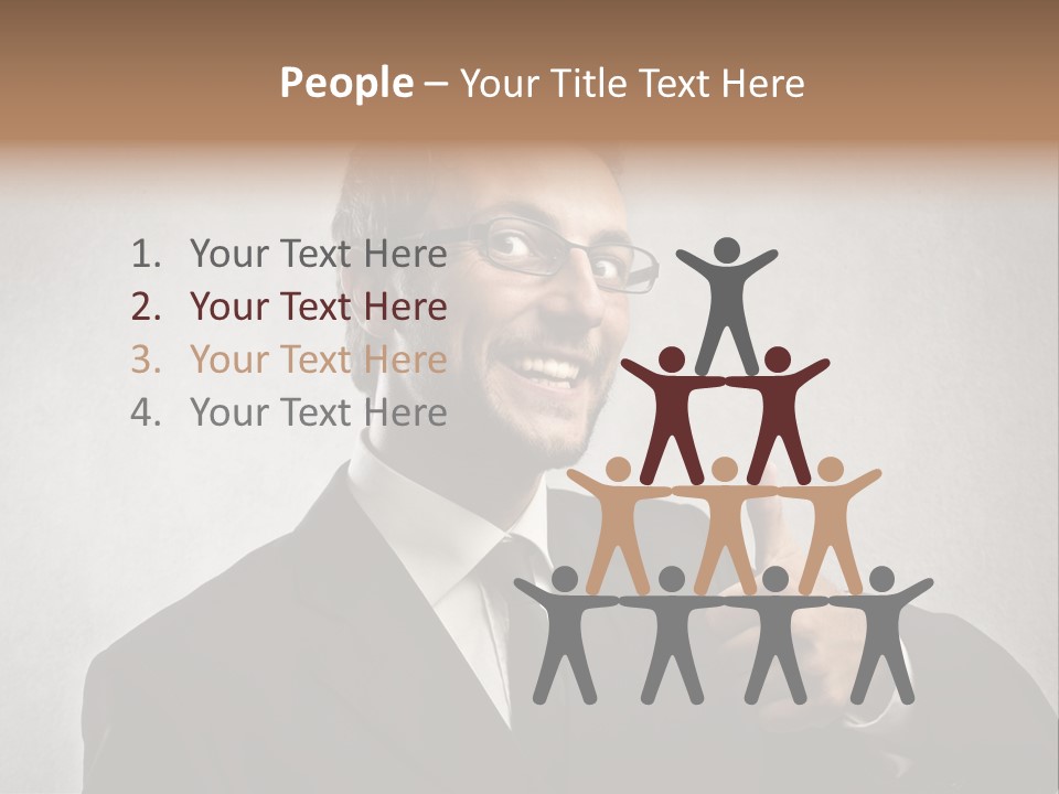 Businessman Liar Glasses PowerPoint Template