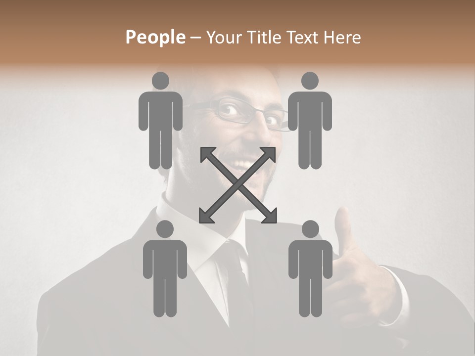 Businessman Liar Glasses PowerPoint Template