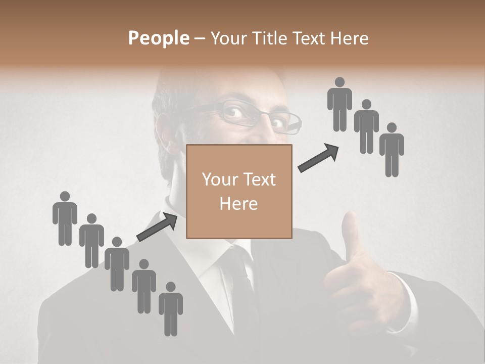 Businessman Liar Glasses PowerPoint Template