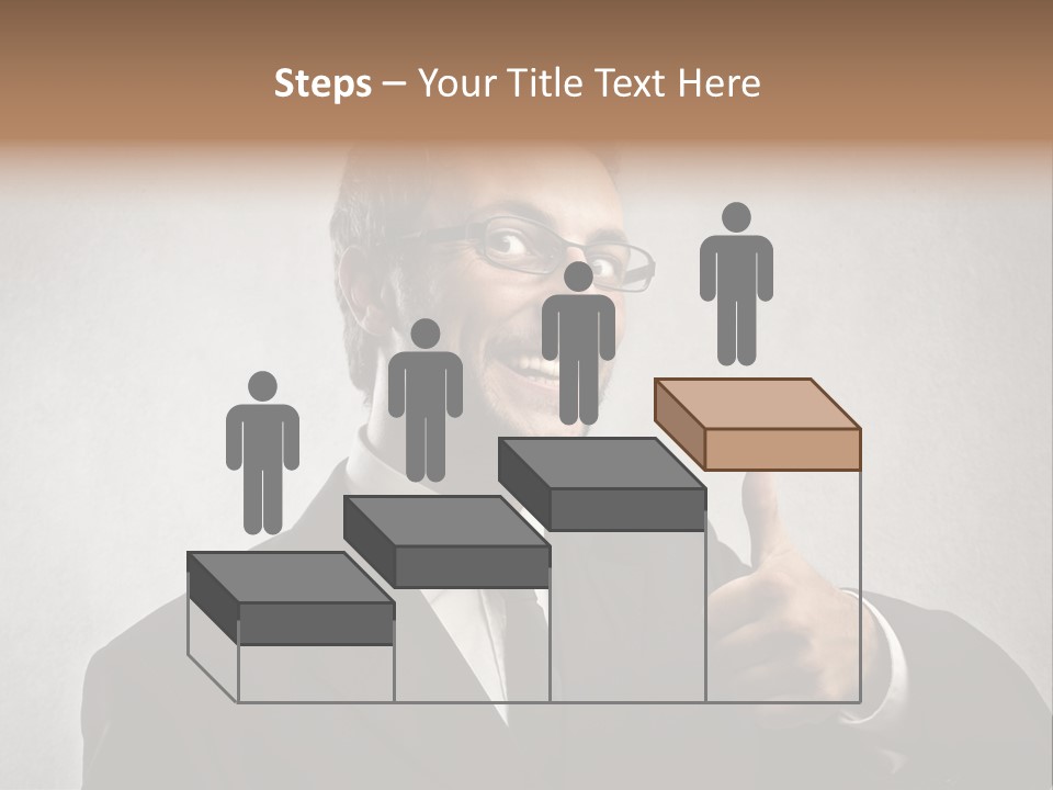 Businessman Liar Glasses PowerPoint Template