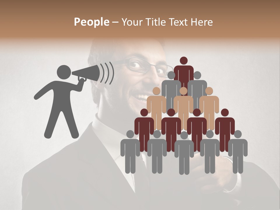 Businessman Liar Glasses PowerPoint Template