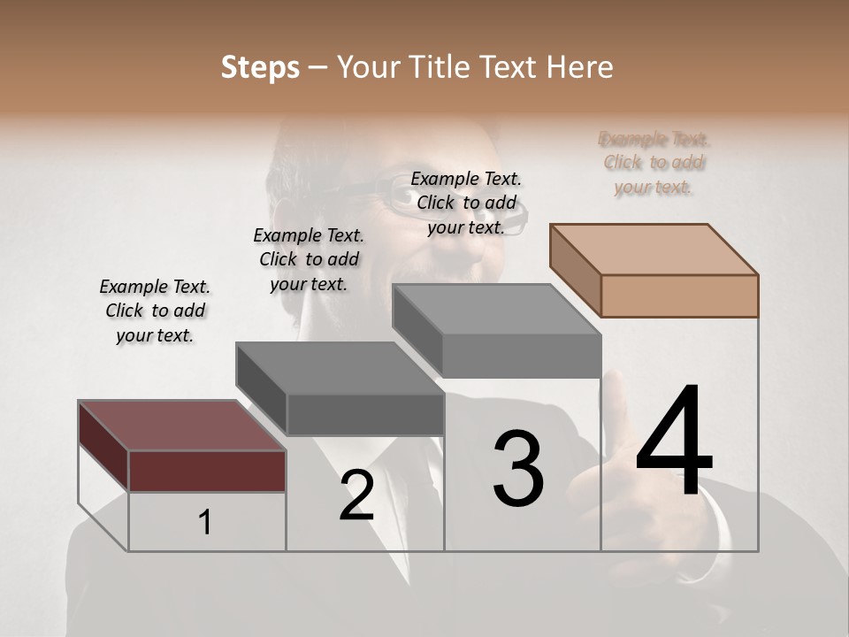 Businessman Liar Glasses PowerPoint Template