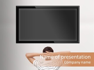 Broadcasting Man Panel PowerPoint Template
