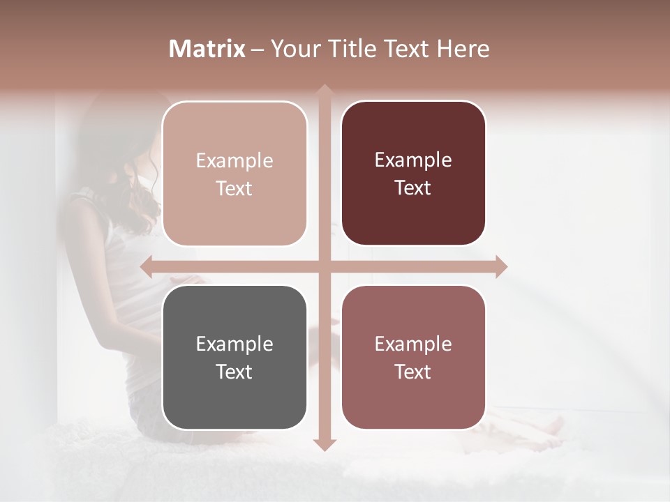 Caucasian Young Curtains PowerPoint Template