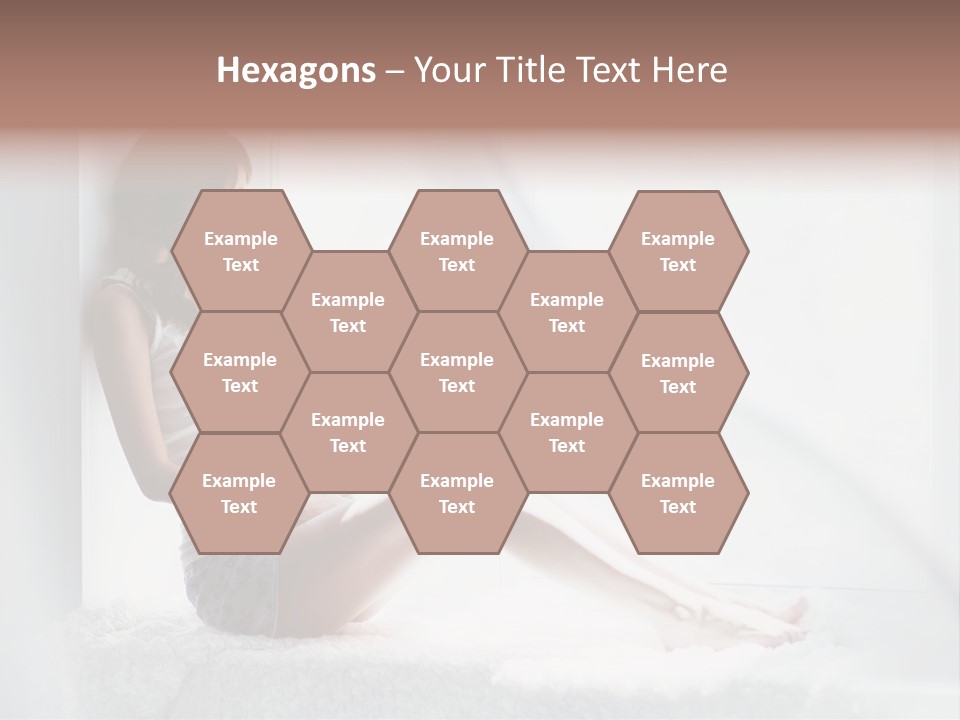 Caucasian Young Curtains PowerPoint Template