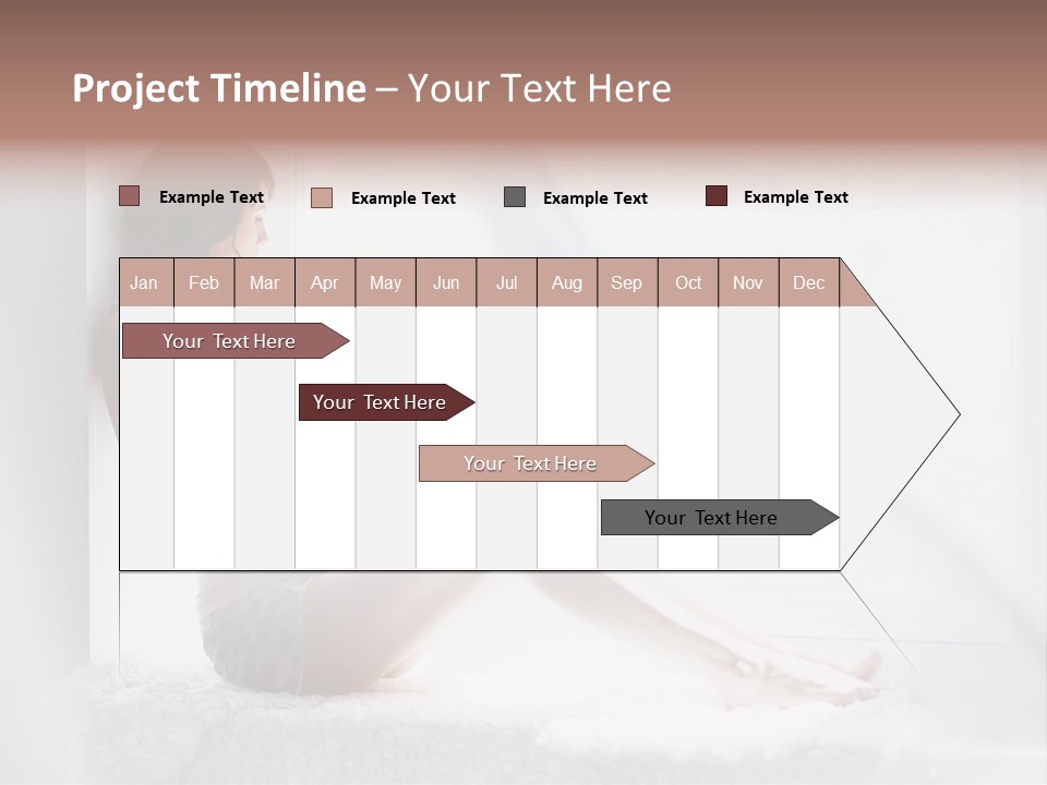 Caucasian Young Curtains PowerPoint Template
