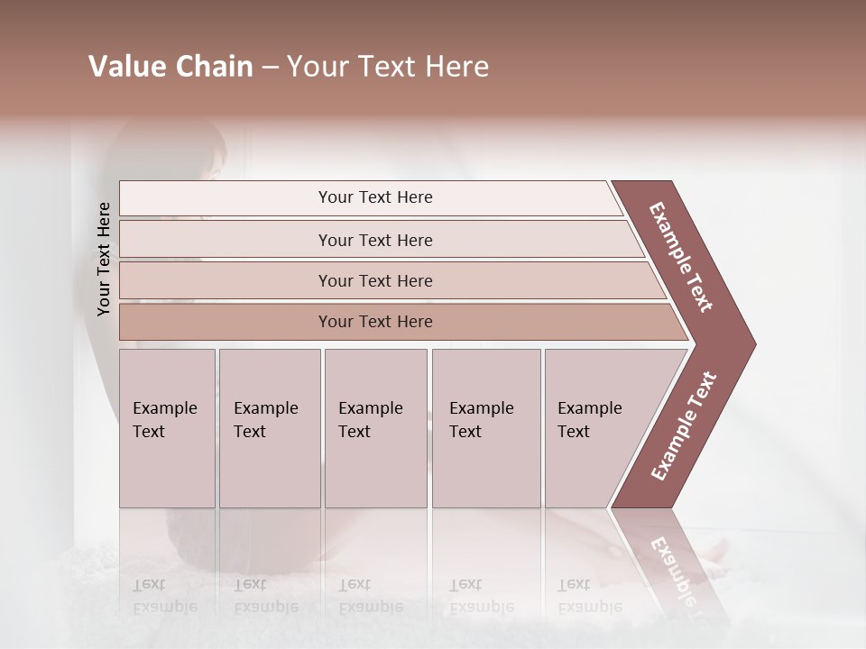 Caucasian Young Curtains PowerPoint Template