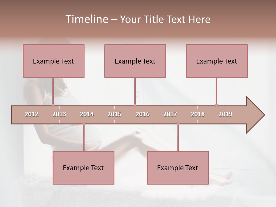 Caucasian Young Curtains PowerPoint Template