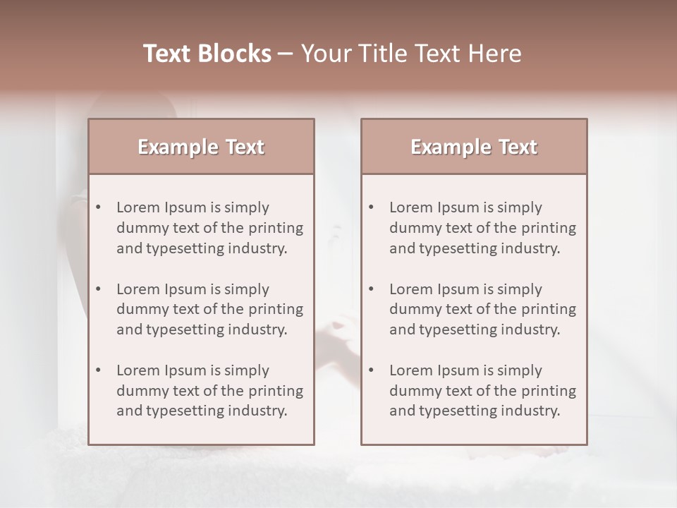 Caucasian Young Curtains PowerPoint Template