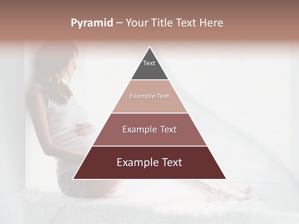 Caucasian Young Curtains PowerPoint Template