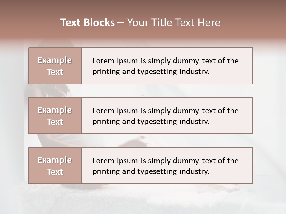 Caucasian Young Curtains PowerPoint Template