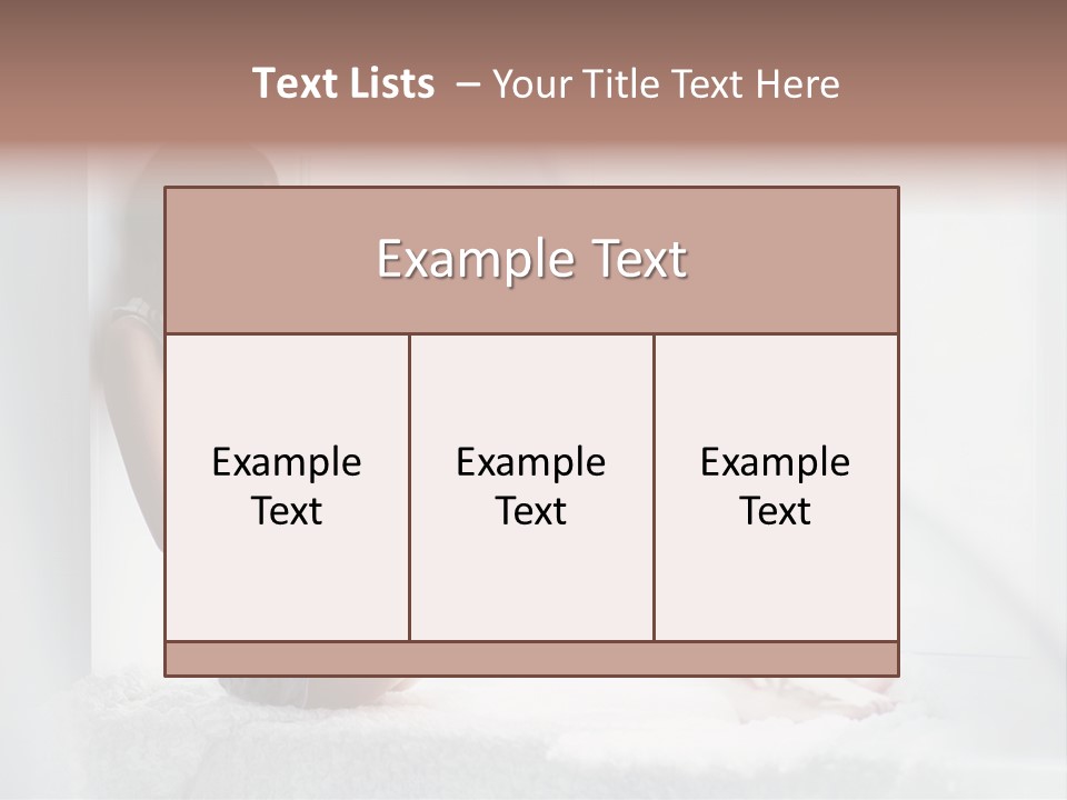 Caucasian Young Curtains PowerPoint Template