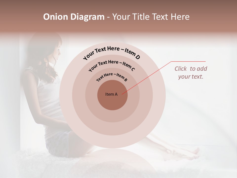 Caucasian Young Curtains PowerPoint Template