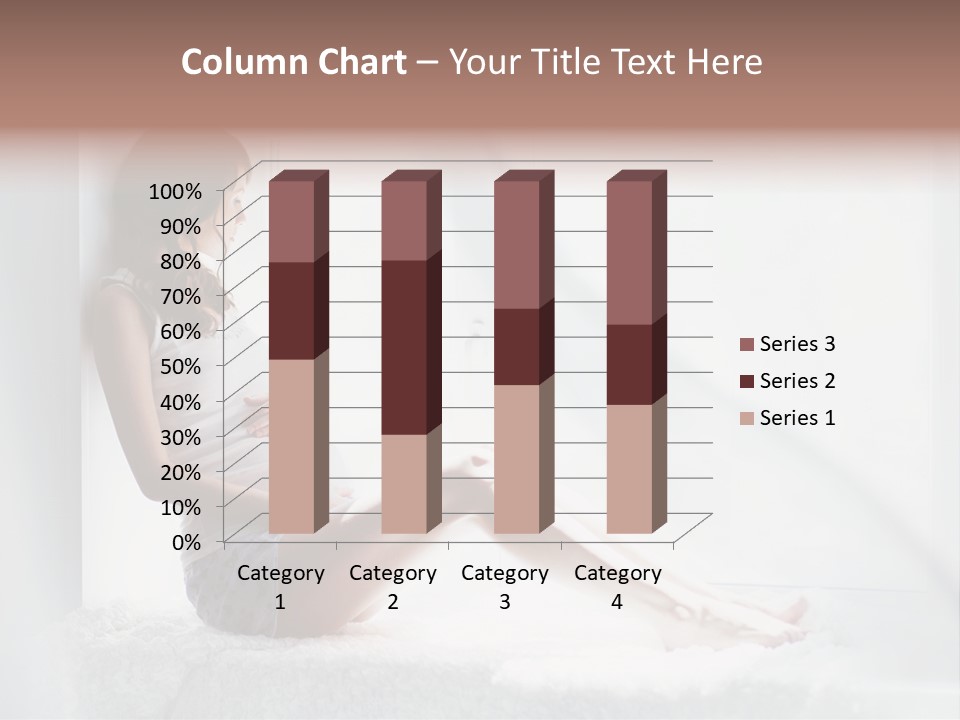 Caucasian Young Curtains PowerPoint Template