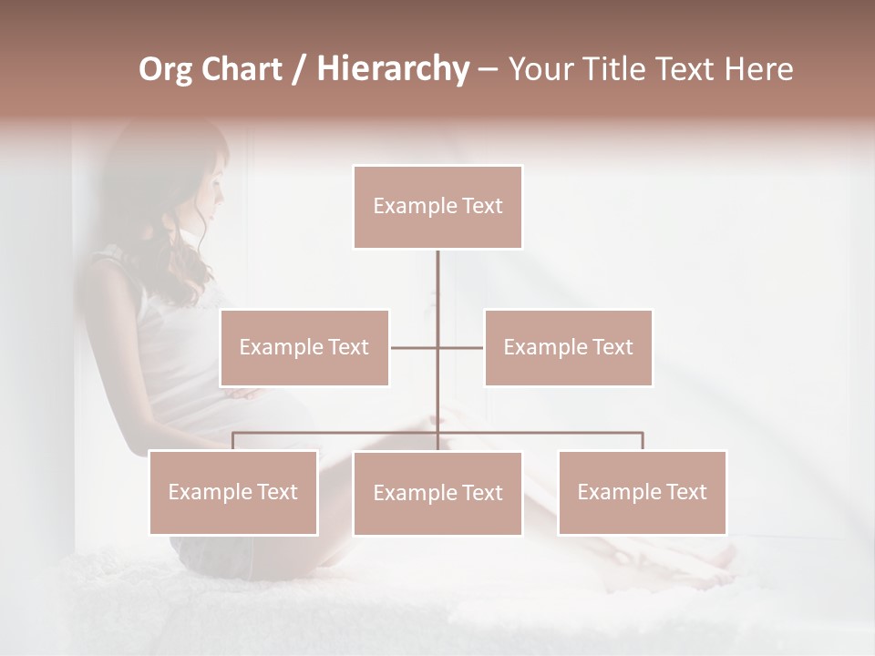 Caucasian Young Curtains PowerPoint Template