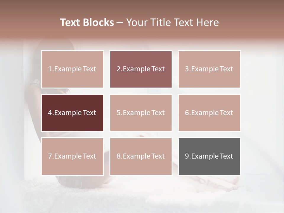 Caucasian Young Curtains PowerPoint Template