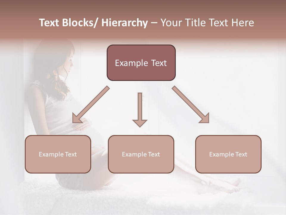 Caucasian Young Curtains PowerPoint Template