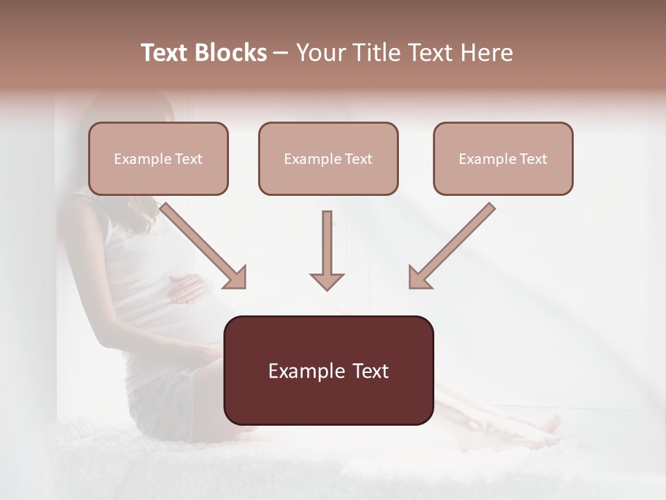 Caucasian Young Curtains PowerPoint Template